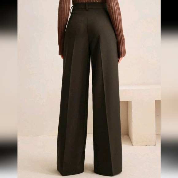 Straight-Leg Gold Palm Tree Beaded High Waisted Pants, New Year's Women - Picture 2 of 5